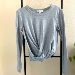 Womens Frayed Jeans long sleeve tshirt - size XS
